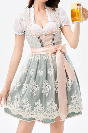 halloween non-stretch two-piece set oktoberfest costumes(with apron)