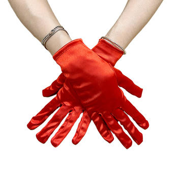 one pair new stylish 3 colors solid color stretch short gloves