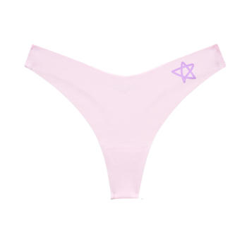 sexy high stretch five-pointed star print breathable seamless low waist thongs