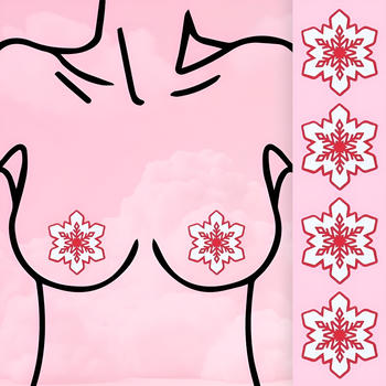 fifty pair christmas sexy snowflake shape disposable nipple pad (length:7.5cm)