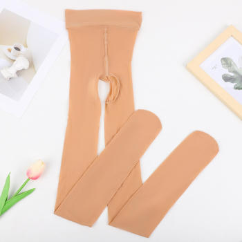 sexy high stretch high-waist open crotch thin tights(suitable for 88-154lbs)
