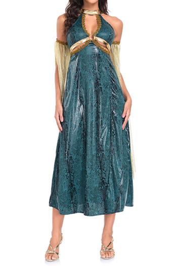 sexy slight stretch snake pattern printing kraken costumes(with hair hoop)