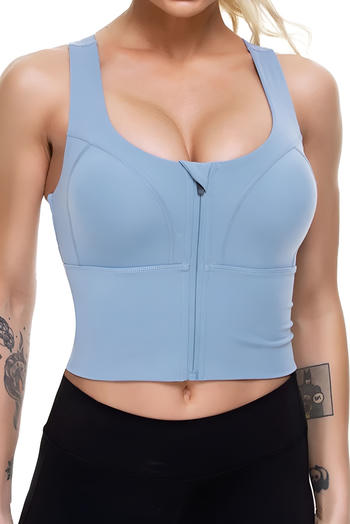 stylish plus size high stretch 4 colors zip-up shapewear vest