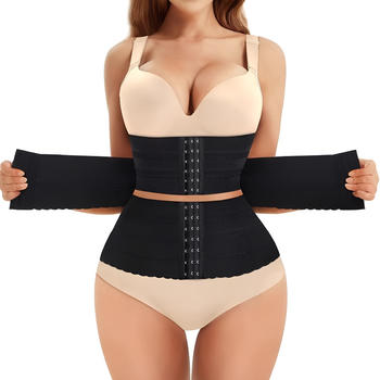 stylish plus size high stretch tight tummy control waist velcro shapewear