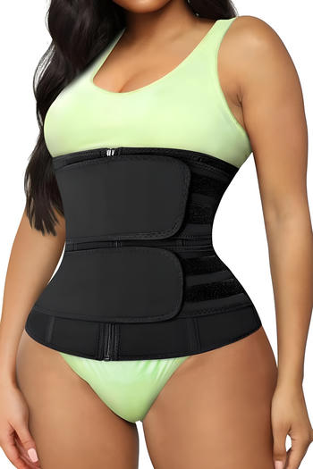 women's sports plus size high stretch waist trainer double-velcro shapewear