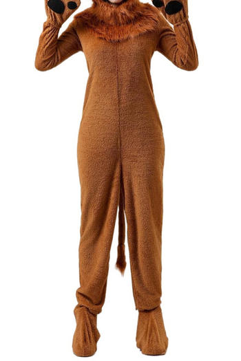 plus size non-stretch fairytale lion costumes(with headdress&gloves&foot covers)