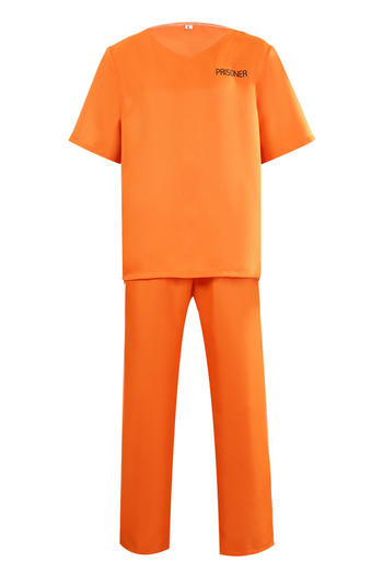 plus size non-stretch v-neck prisoner costumes