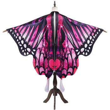 plus size non-stretch halloween butterfly cloak(with hair hoop&eye patch)