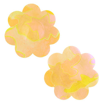 fifty pair sexy flower shaped disposable breathable nipple pad(length:7.7cm)