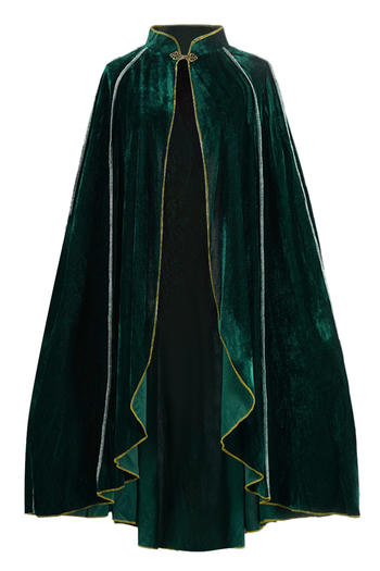 sexy non-stretch velvet 5 colors medieval cloak
