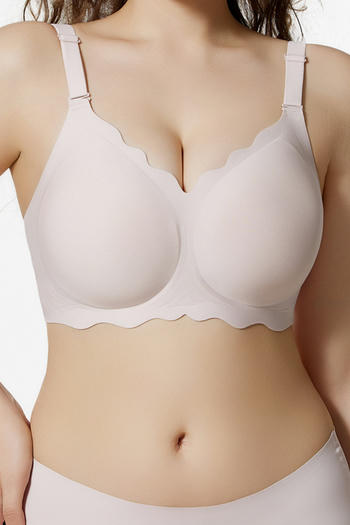 plus size slight stretch 6 colors traceless gather padded bras