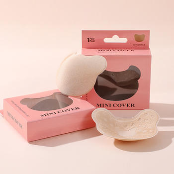 one pair new sexy breathable bear shape chest stickers