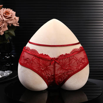 sexy slight stretch lace solid color panties