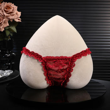 sexy slight stretch 3 colors lace bow decor panties