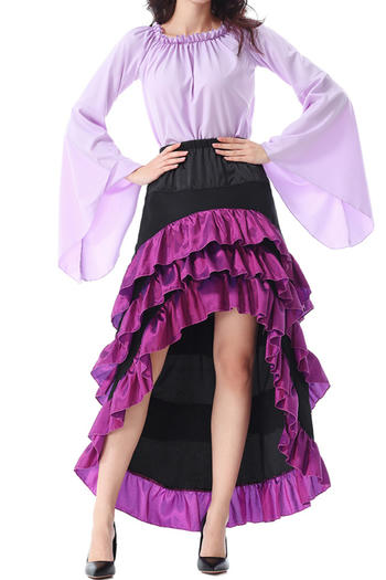 slight stretch ruffle medieval costumes(with waistband)