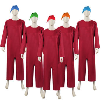 plus size non-stretch stage dwarfs costumes(with hat)