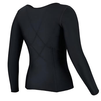 Stylish plus size high stretch 4 row hooks long sleeve shapewear