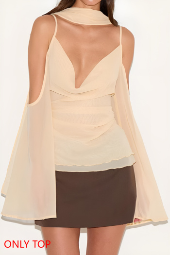 hot sale exquisite high stretch mesh double-layer design top with ribbon