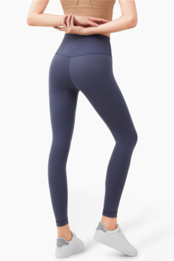 New solid color stretch high waist curvy yoga sports high quality tight pants 2#