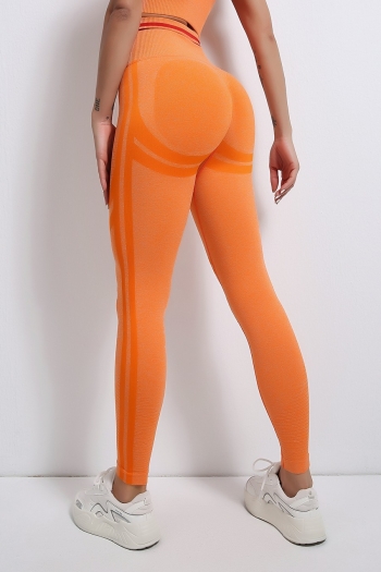 spring new eight colors orange stretch high waist yoga fitness sports tight pants (only pants)
