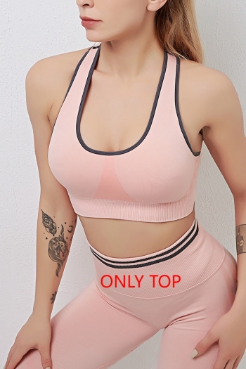 summer new 8 colors contrast color stretch padded strappy slim stylish finess sports intimate