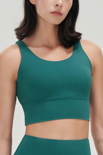 summer new 7 colors high stretch removable padding strappy slim stylish fitness yoga sports vest