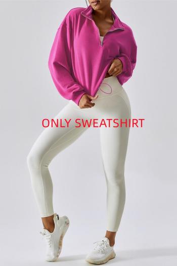 slight stretch 6 colors drawstring loose sports sweatshirt(only sweatshirt)