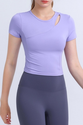 Sports slight stretch hollow slim quick dry breathable t-shirt size run small