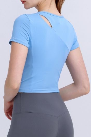 Sports slight stretch hollow slim quick dry breathable t-shirt size run small