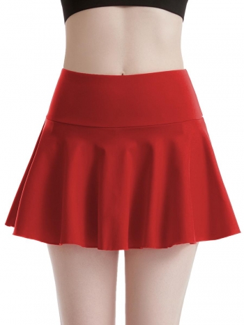 sport slight stretch high waist lined pocket yoga pleated mini skirt#1