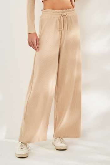 sports slight stretch solid color loose quick-dry wide-leg pants size run small