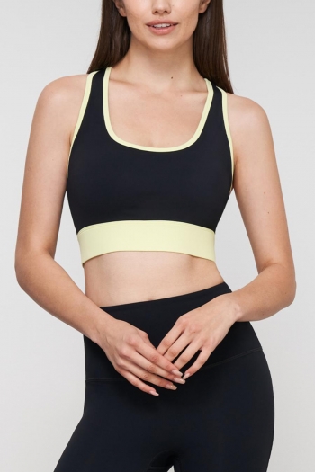 sports contrast color non-removable chest pad fitness yoga vest(size runs small)