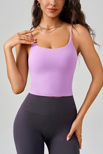 sports slight stretch sling non-removable chest pad yoga vest(size runs small)