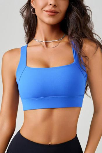 plus size slight stretch removable chest pad tank yoga bra(size run small)