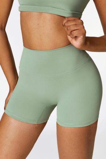 sports slight stretch high waist 4 colors yoga shorts(size run small)