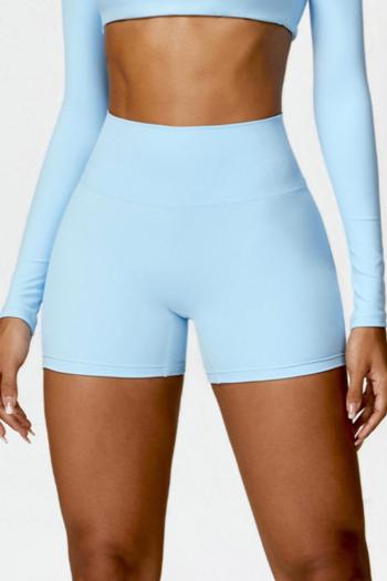 sports slight stretch 5 colors high waist fitness shorts(size run small)