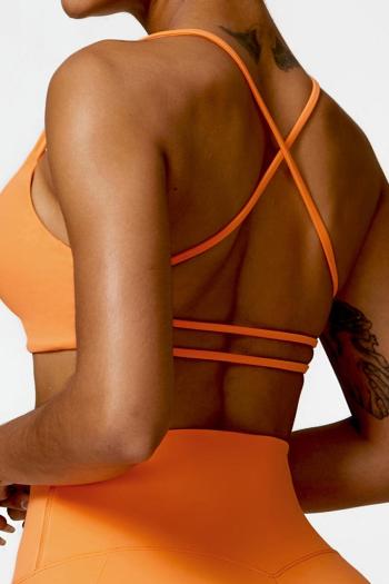 sports slight stretch 5 colors padded beautiful back yoga vest(size run small)
