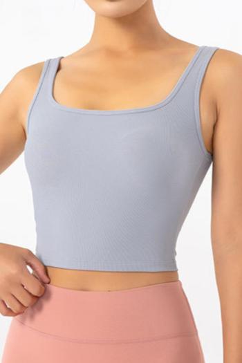 plus size high stretch stylish padded ribbed knit sport yoga vest size run small