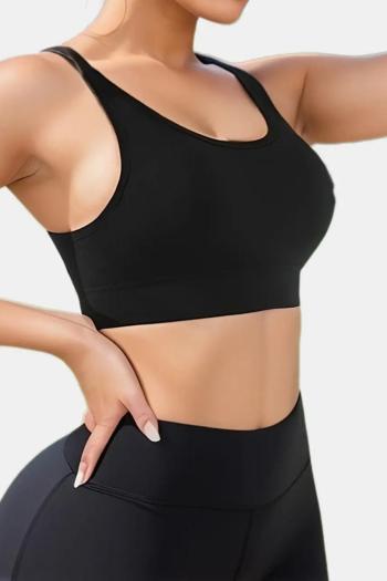 sports slight stretch seamless padded backless yoga crop vest(size run big)