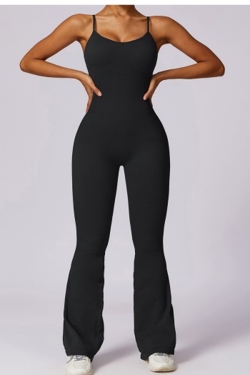 sports slight stretch 4-color padded yoga breathable jumpsuit(size run small)