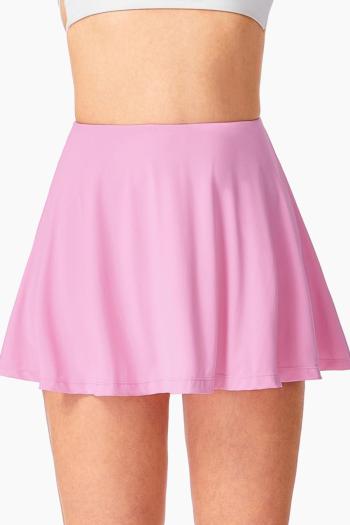 sports high stretch solid color high waist yoga skirt size run small