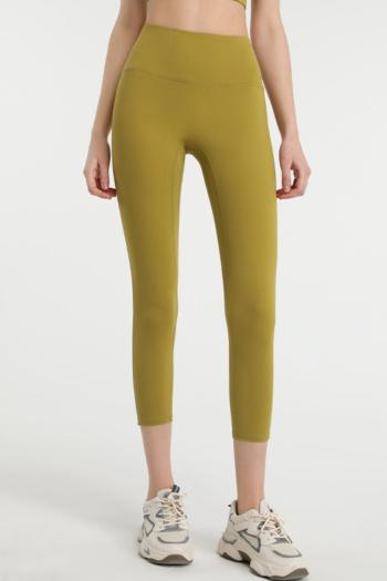sports stylish high stretch quick dry high-waist cropped pants(size run small)