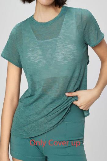 sports stretch breathable cutout yoga top(size run small)