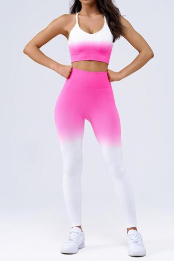 sports high stretch gradient color padded yoga sets(size run small)