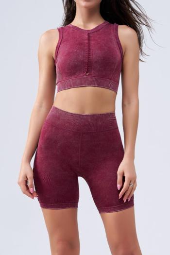 sports high stretch padded cutout yoga shorts sets(size run small)