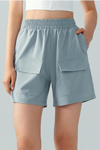 casual stretch simple solid cargo pockets sport shorts size run small