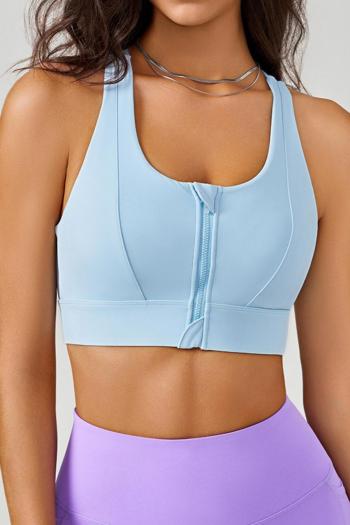 s-2xl slight stretch high support padded zip-front yoga vest(size run small)