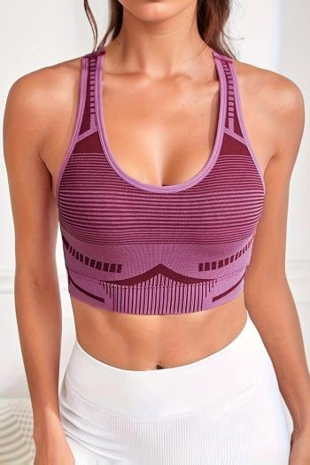 sports high stretch padded backless yoga crop vest