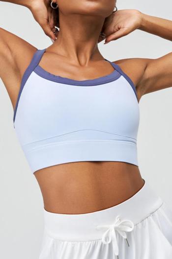 sports plus size high stretch contrast color padded yoga vest(size runs small)