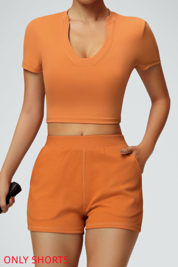 sports slight stretch 5 colors pockets yoga fitness shorts(only shorts)